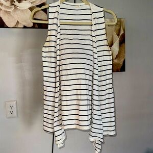 J Crew Striped Cotton Vest Size Small